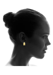 Jesus 10K Yellow Gold Studs | Appx. Diameter 0.5 Inches
