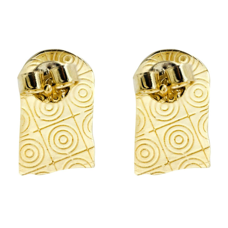Jesus 10K Yellow Gold Studs | Appx. Diameter 0.5 Inches