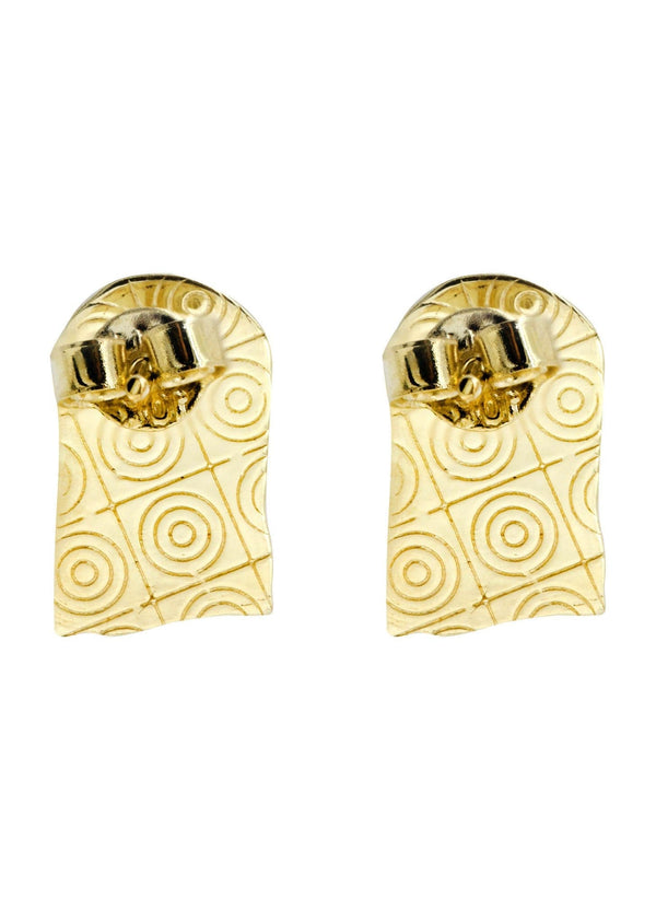 Jesus 10K Yellow Gold Studs | Appx. Diameter 0.5 Inches