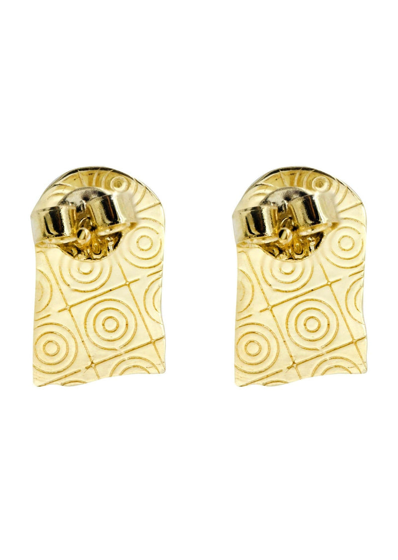 Jesus 10K Yellow Gold Studs | Appx. Diameter 0.5 Inches