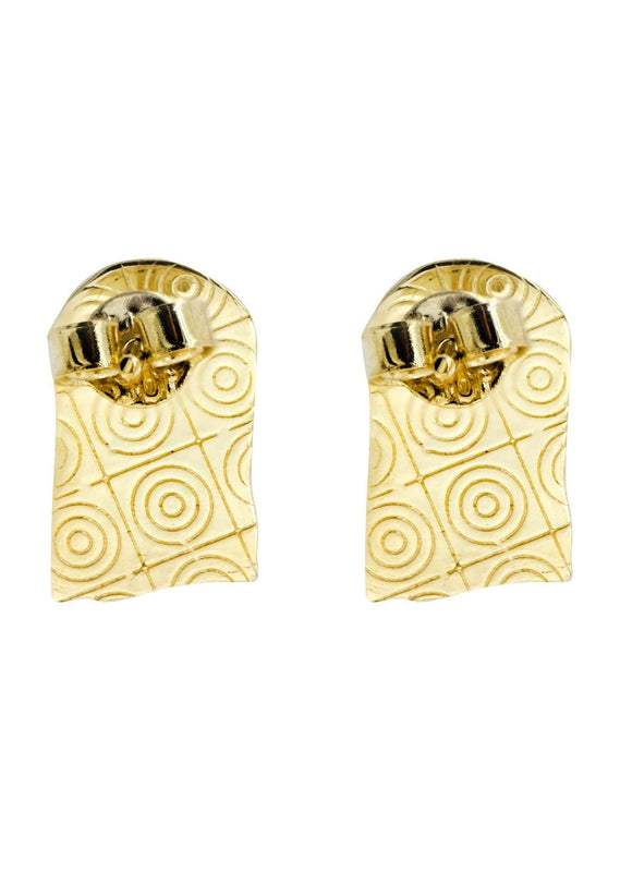 Jesus 10K Yellow Gold Studs | Appx. Diameter 0.5 Inches