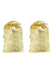 10K Jesus Head Gold Earrings For Men | Appx 1/2 Inches Wide