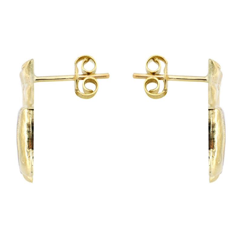 Praying Hands 10K Yellow Gold Studs | Appx. Diameter 1 Inch