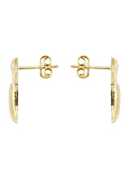 Praying Hands 10K Yellow Gold Studs | Appx. Diameter 1 Inch