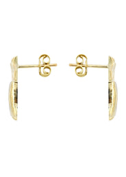 10K Praying Hands Gold Earrings For Men | Appx 1 Inch Wide