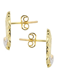 Praying Hands 10K Yellow Gold Studs | Appx. Diameter 0.5 Inches