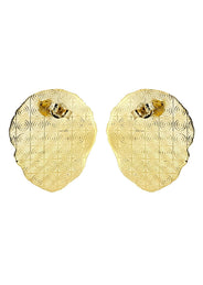 Lion 10K Yellow Gold Studs | Appx. Diameter 1 Inches