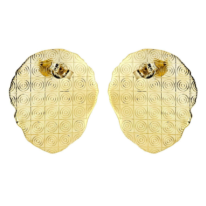10K Lion Head Gold Earrings For Men | Appx 1 Inch Wide