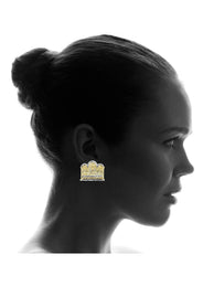 Last Supper 10K Yellow Gold Studs | Appx. Diameter 1.4 Inches