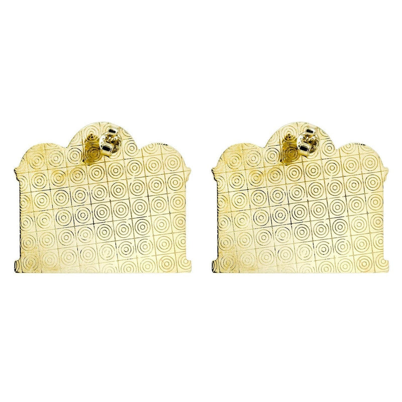 Last Supper 10K Yellow Gold Studs | Appx. Diameter 1.4 Inches