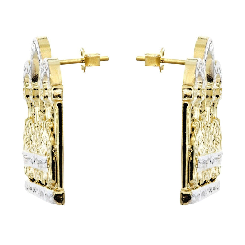 Last Supper 10K Yellow Gold Studs | Appx. Diameter 1.4 Inches