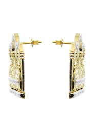 Last Supper 10K Yellow Gold Studs | Appx. Diameter 1.4 Inches