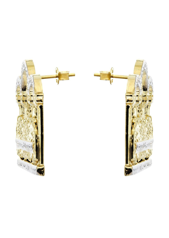 Last Supper 10K Yellow Gold Studs | Appx. Diameter 1.4 Inches