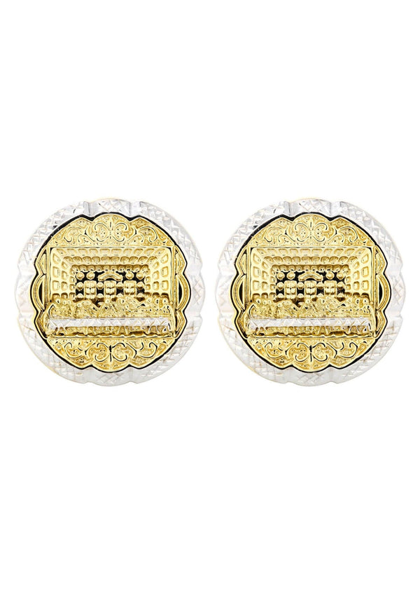 Last Supper 10K Yellow Gold Studs | Appx. Diameter 1.1 Inches
