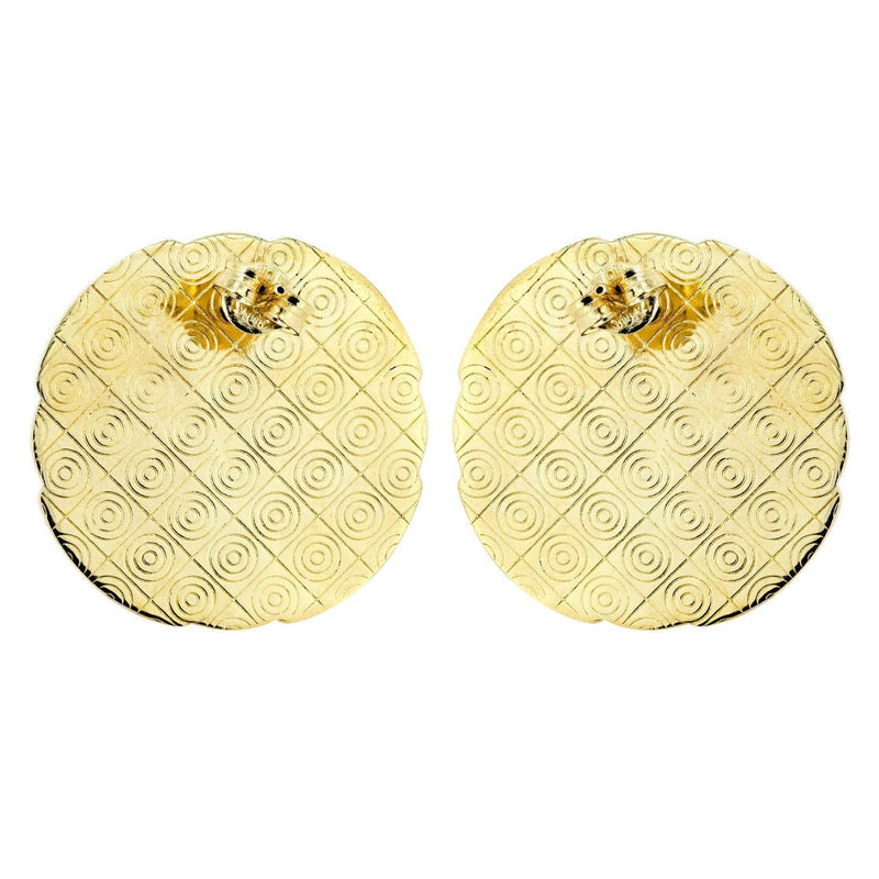 Last Supper 10K Yellow Gold Studs | Appx. Diameter 1.1 Inches