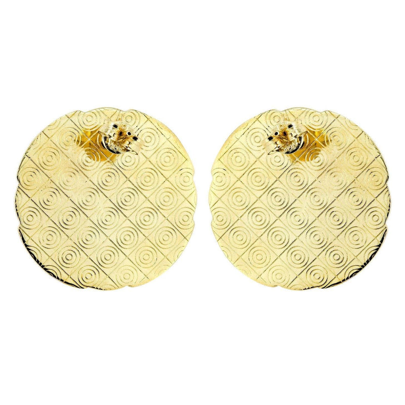 10K Last Supper Gold Earrings For Men | Appx 1.1 Inches Wide