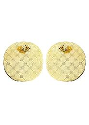 10K Last Supper Gold Earrings For Men | Appx 1.1 Inches Wide