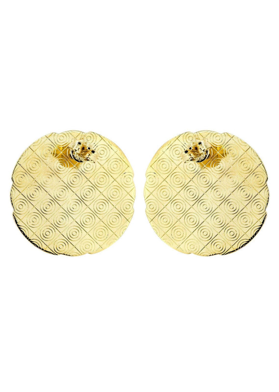10K Last Supper Gold Earrings For Men | Appx 1.1 Inches Wide