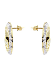 Last Supper 10K Yellow Gold Studs | Appx. Diameter 1.1 Inches