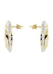 10K Last Supper Gold Earrings For Men | Appx 1.1 Inches Wide
