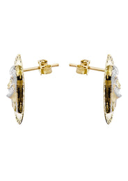Jesus 10K Yellow Gold Studs | Appx. Diameter 0.75 Inches