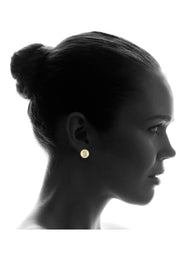 Jesus 10K Yellow Gold Studs | Appx. Diameter 0.75 Inches
