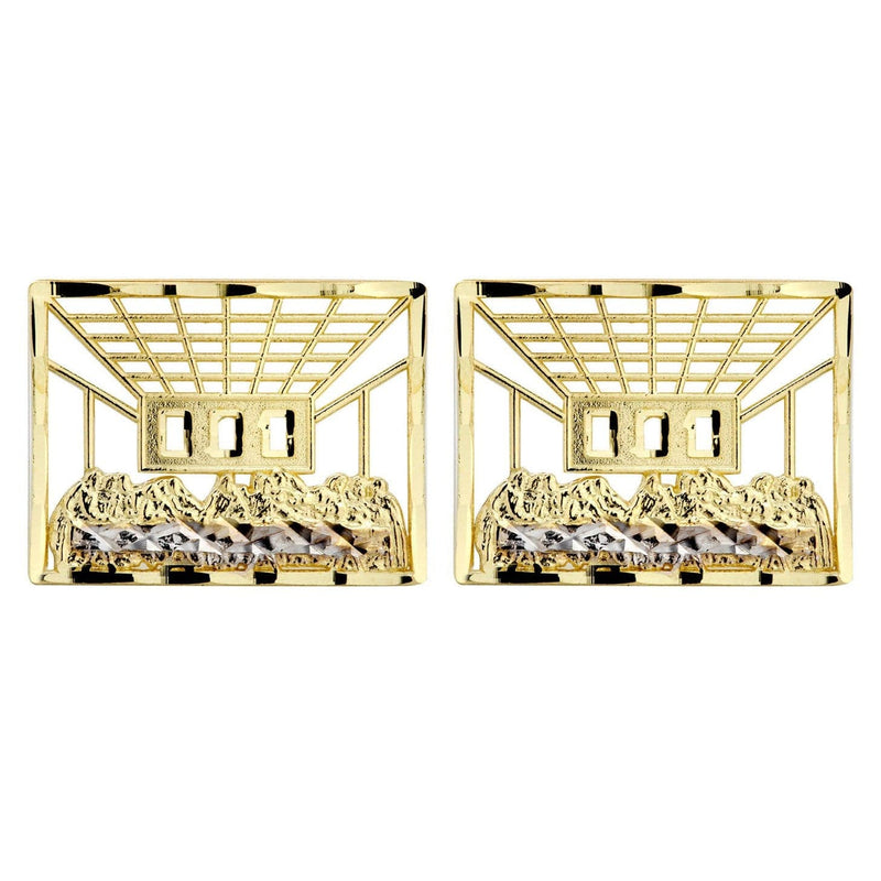 Last Supper 10K Yellow Gold Studs | Appx. Diameter 0.75 Inches