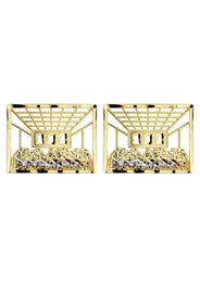 Last Supper 10K Yellow Gold Studs | Appx. Diameter 0.75 Inches
