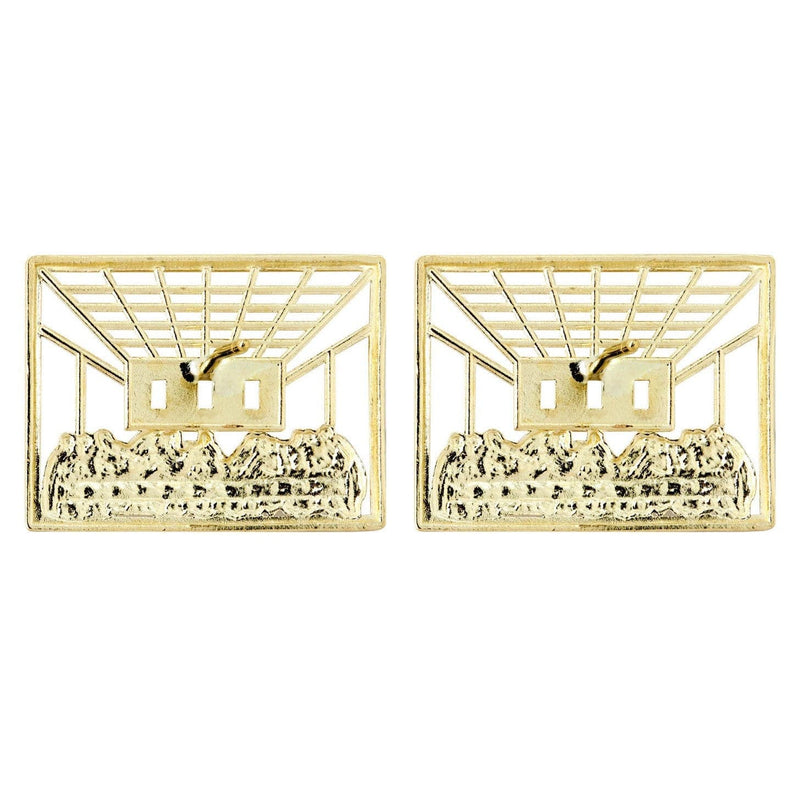 Last Supper 10K Yellow Gold Studs | Appx. Diameter 0.75 Inches