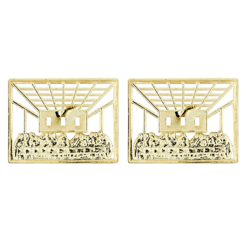 10K Last Supper Gold Earrings For Men | Appx 3/4 Inches Wide