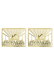 10K Last Supper Gold Earrings For Men | Appx 3/4 Inches Wide