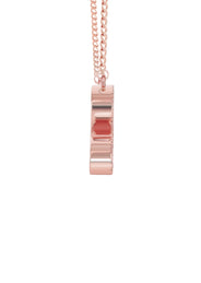 14K Rose Gold  Full Diamond Name Plate Necklace | Style #112