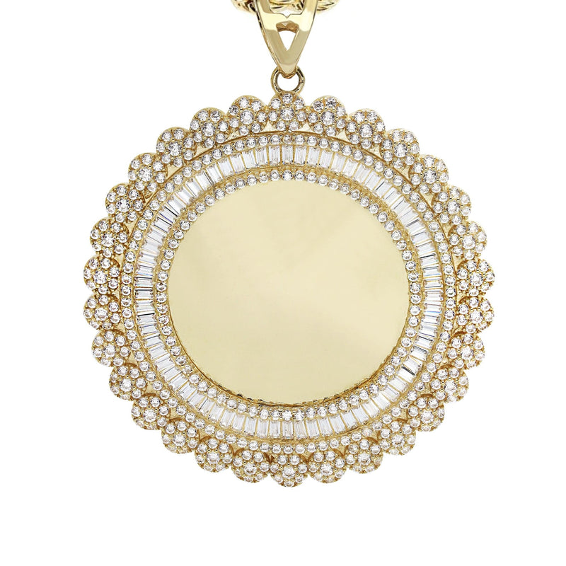 10K Yellow Gold Round Picture Necklace | Appx. 23.5 Grams