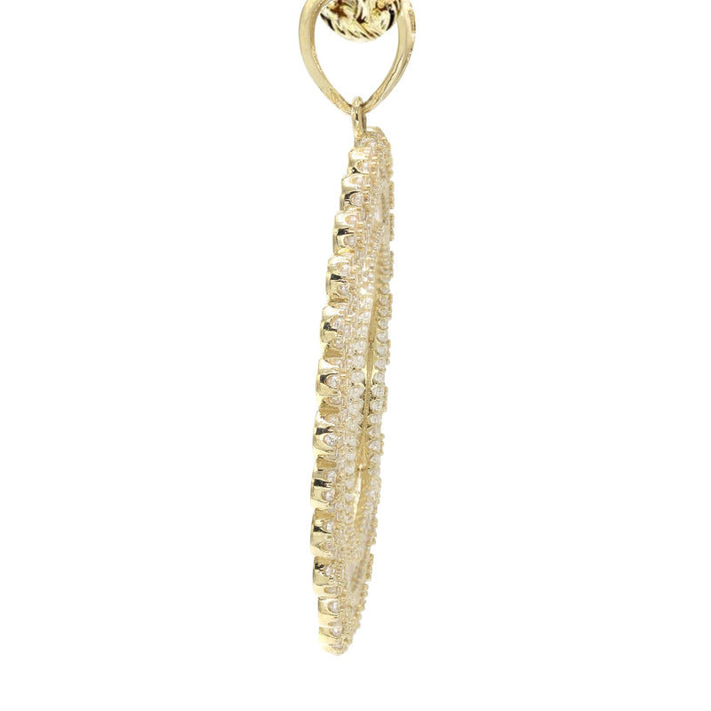 10K Yellow Gold Round Picture Necklace | Appx. 23.5 Grams