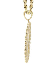 10K Yellow Gold Round Picture Necklace | Appx. 23.5 Grams
