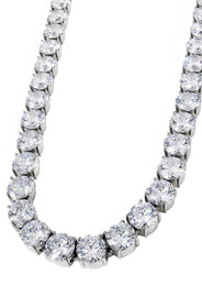 White Gold Plated Mens Tennis Chain