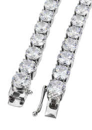 White Gold Plated Mens Tennis Chain