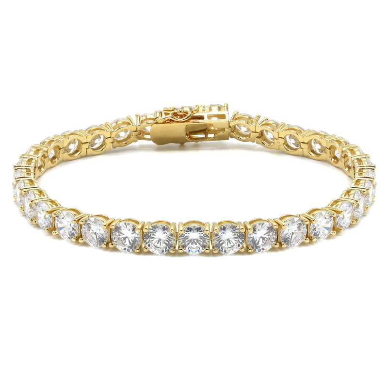 Silver Gold Tennis Bracelet