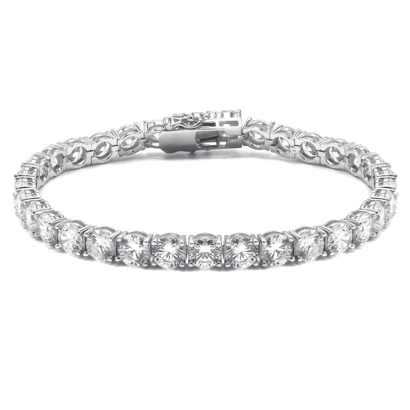 Silver White Tennis Bracelet