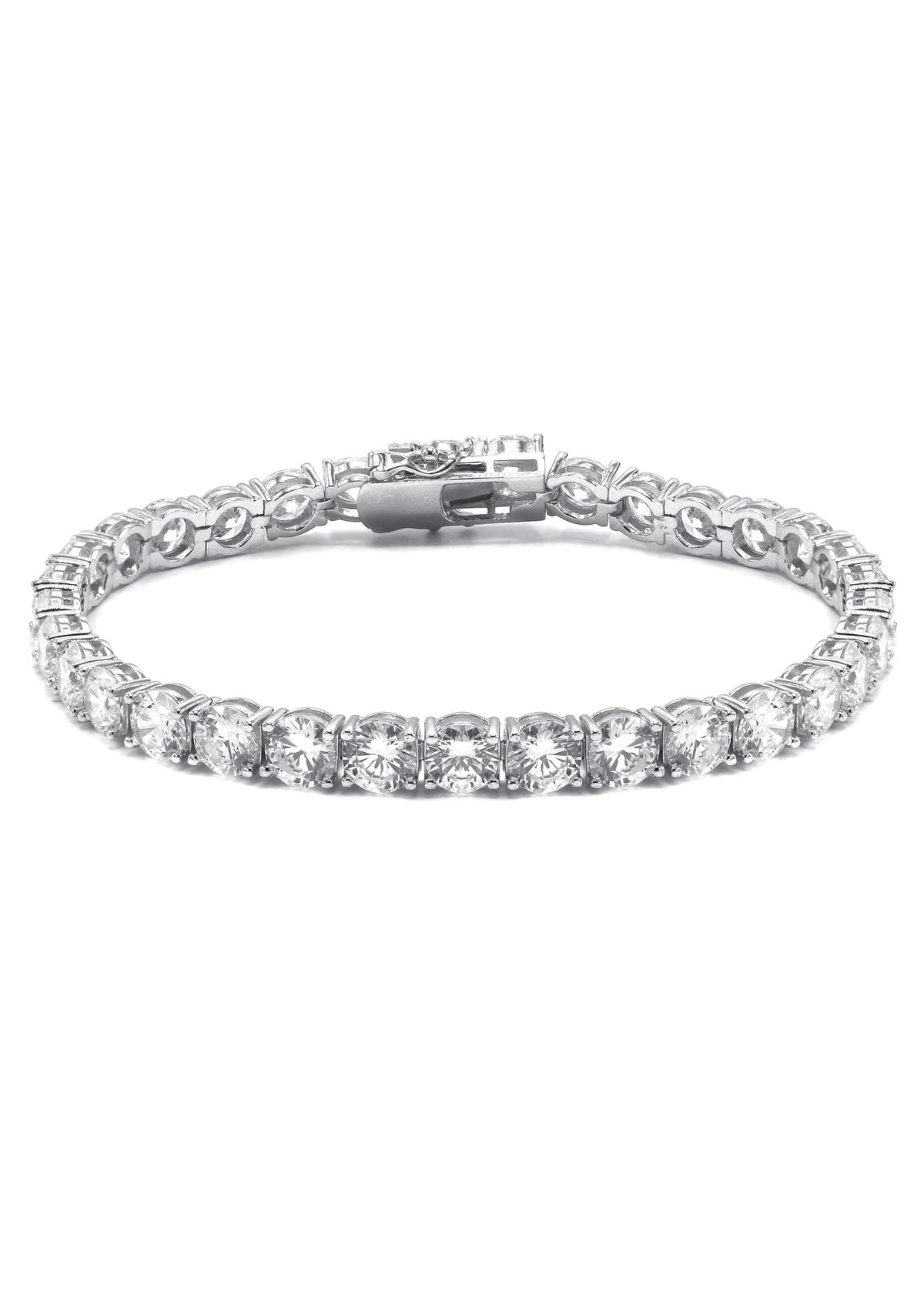 Silver White Tennis Bracelet