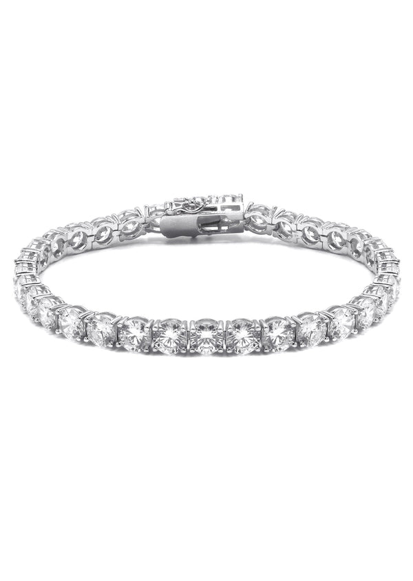 Silver White Tennis Bracelet
