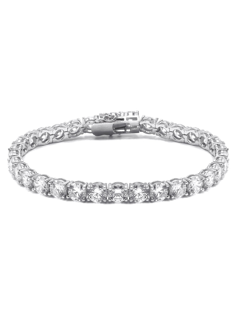 Silver White Tennis Bracelet