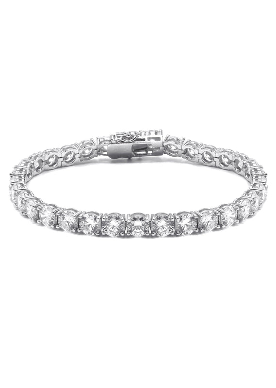 Silver White Tennis Bracelet