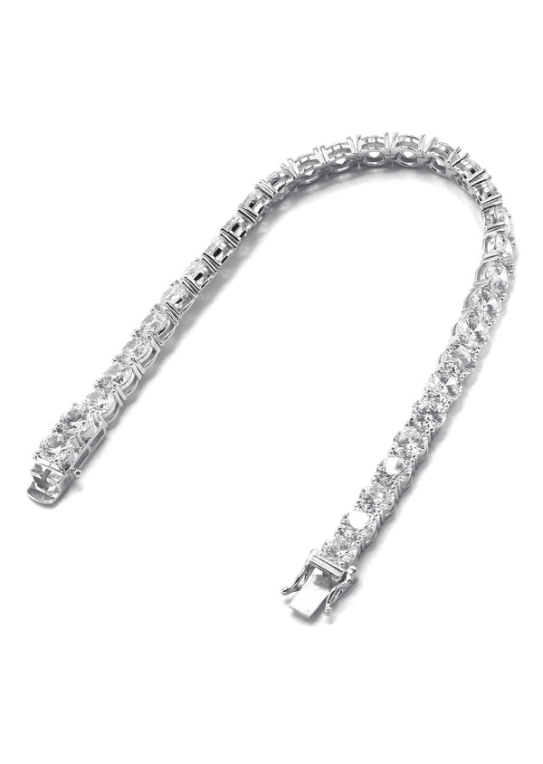 Silver White Tennis Bracelet