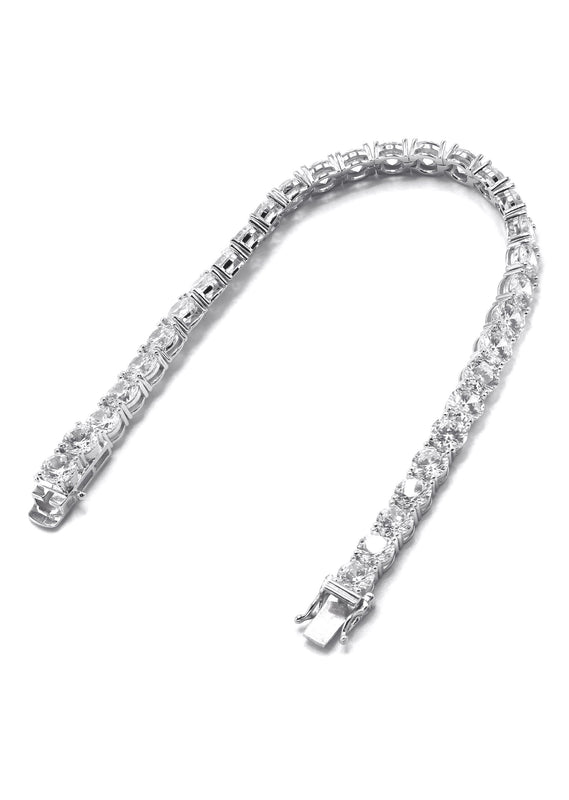 Silver White Tennis Bracelet