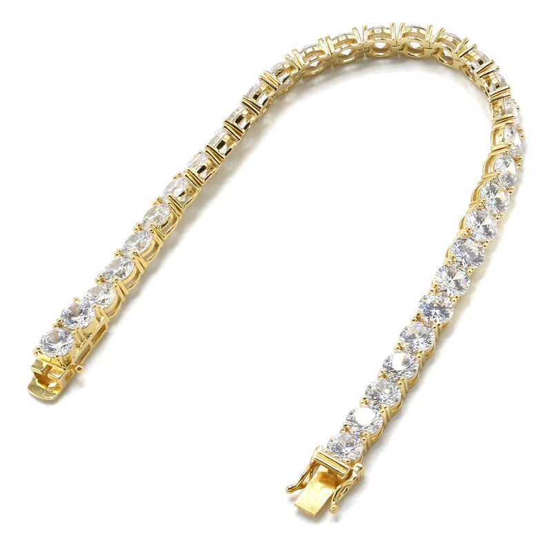 Silver Gold Tennis Bracelet