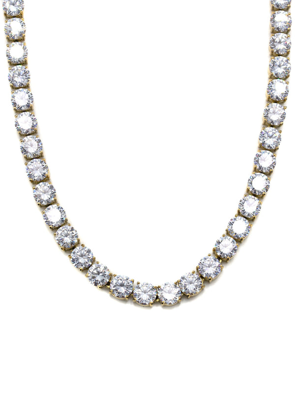 Women Jewelry - Diamond Necklace For Women | Lab Grown Tennis Chain Yellow Gold