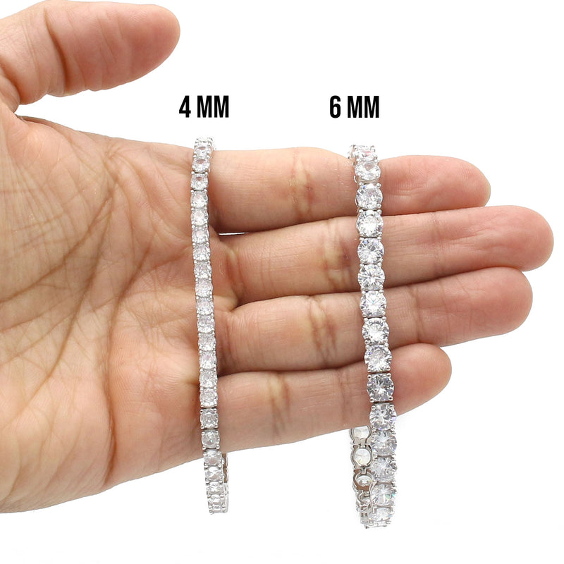 Silver White Tennis Bracelet