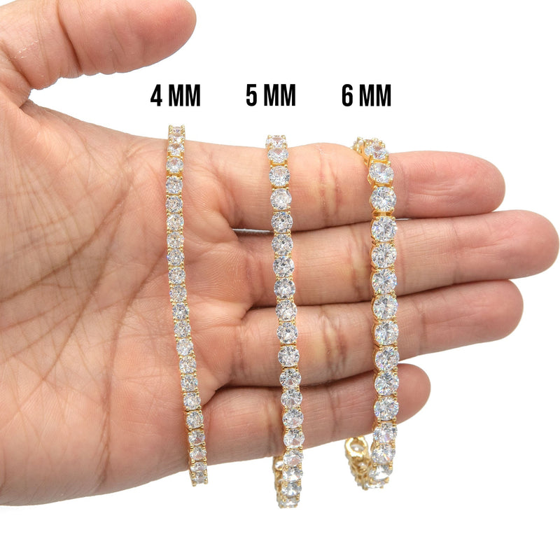 Silver Gold Tennis Bracelet