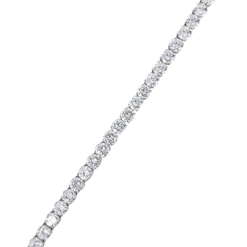 White Gold Plated Mens Tennis Bracelet